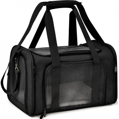 42,99 € Envío gratis | Mediano (M) Transportines y trolleys Mochila transportín para gatos y perros pequeños. Bolsa de transporte. Aprobada por aerolíneas. Mochila para mascotas Negro