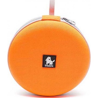 Foldable pet bowl. Travel collapsible. Water and food feeding. Portable Orange