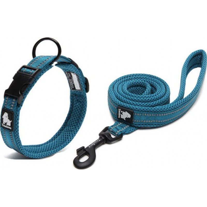31,99 € Free Shipping | 2 units box Extra Extra Large (XXL) Pet Collars Adjustable nylon dog collar. Mesh padded. Reflective dog necklace