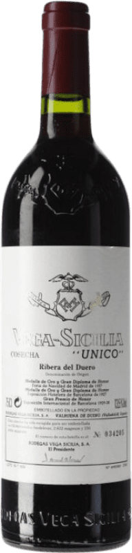 Бесплатная доставка | Красное вино Vega Sicilia Único Гран Резерва 1989 D.O. Ribera del Duero Кастилия-Леон Испания Tempranillo — Темпранильо, Cabernet Sauvignon — Каберне Совиньон 75 cl