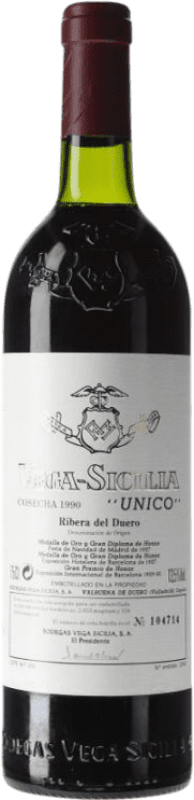 送料無料 | 赤ワイン Vega Sicilia Único グラン・レセルバ 1990 D.O. Ribera del Duero カスティーリャ・イ・レオン スペイン Tempranillo — テンプラニーリョ, Cabernet Sauvignon — カベルネ・ソーヴィニヨン 75 cl