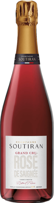 73,95 € | Розовое игристое вино Soutiran Brut — брют Grand Cru, Rosé de Saignée — Розе де Санье A.O.C. Champagne шампанское Франция Pinot Noir — Пино Нуар 75 cl
