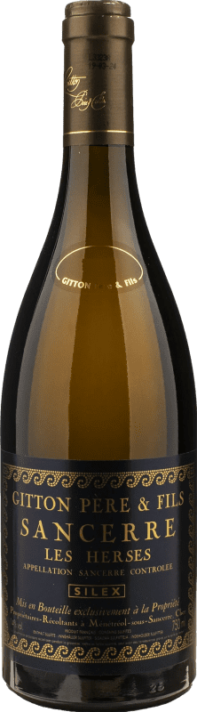 Envío gratis | Vino Blanco Domaine Gitton Les Herses Silex A.O.C. Sancerre Loire Francia Sauvignon 75 cl
