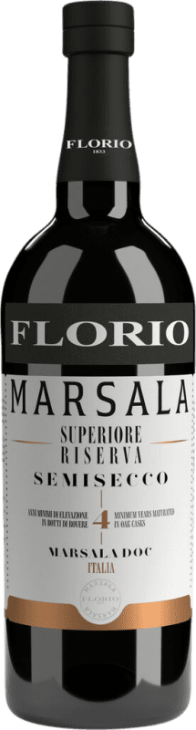 Envoi gratuit | Vin Fortifié Florio Oltre Semiseco — Demi-Sec Supérieur Réserve D.O.C. Marsala Sicile Italie 4 Ans 75 cl
