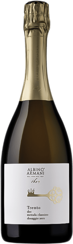 送料無料 | 白のスパークリングワイン Albino Armani Clé Metodo Zéro Dosage — Brut Nature — ゼロ・ドサージュ クラシック D.O.C. Trento トレンティーノ イタリア Pinot Noir — ピノ・ノワール, Chardonnay — シャルドネ 75 cl