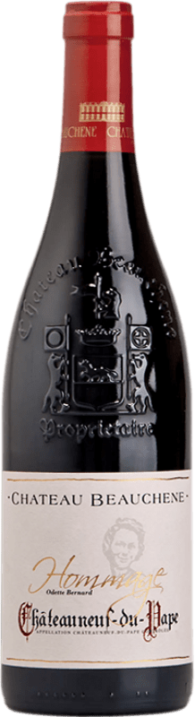 Envío gratis | Vino Tinto Château Beauchene Hommage à Odette Bernard A.O.C. Châteauneuf-du-Pape Rhône Francia Syrah, Garnacha, Mourvèdre 75 cl
