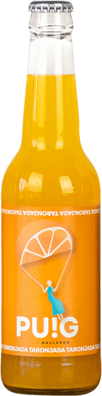 Envio grátis | Caixa de 24 unidades Refrigerantes Puig Espanha Garrafinha 20 cl Naranja — Laranja