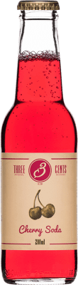 Free Shipping | 24 units box Soft Drinks Coca-Cola Three Cents Spain Small Bottle 20 cl Cherry