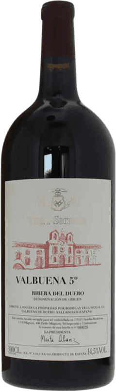 1 419,95 € Kostenloser Versand | Rotwein Vega Sicilia Valbuena 5º Año D.O. Ribera del Duero Doppelmagnum Jeroboam-Flasche 3 L