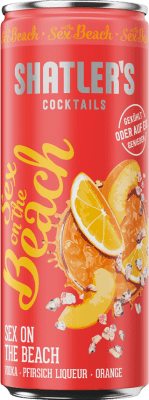 Envío gratis | Caja de 12 unidades Mixer Shatler's Cocktails Alemania Botellín 25 cl Pfirsich — Melocotón, Orange — Naranja, Vodka