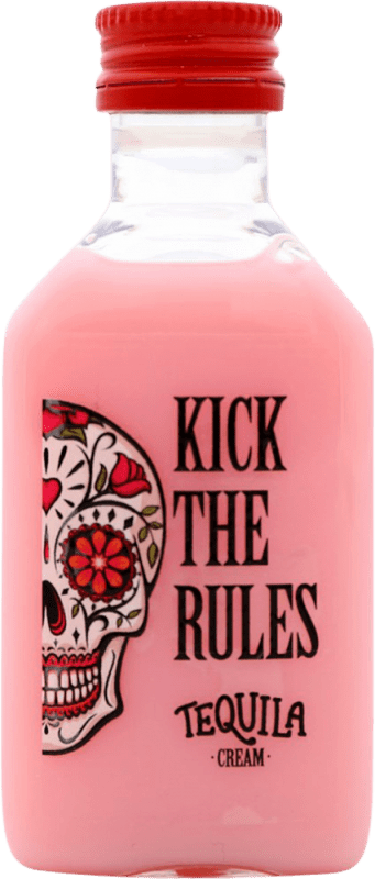 3,95 € Envio grátis | Creme de Licor Lasil Kick The Rules Garrafinha Miniatura 5 cl Fresa — Morango, Tequila