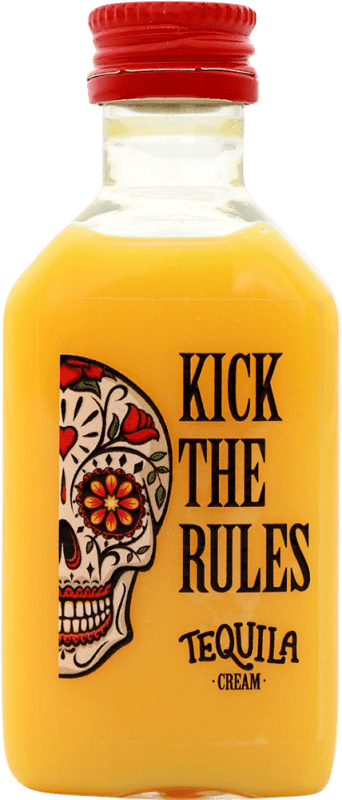 3,95 € Бесплатная доставка | Сливочный ликёр Lasil Kick The Rules Мини-бутылка 5 cl Mango — Манго, Tequila — Текила