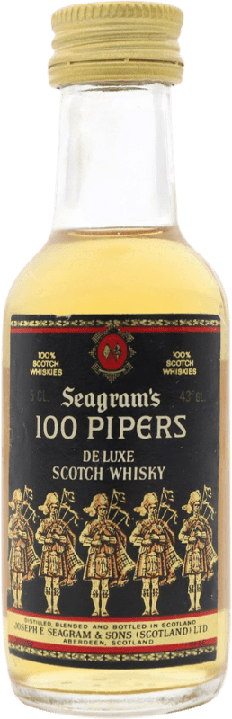 7,95 € | Whisky Blended Seagram's 100 Pipers stati Uniti Bottiglietta Mignon 5 cl