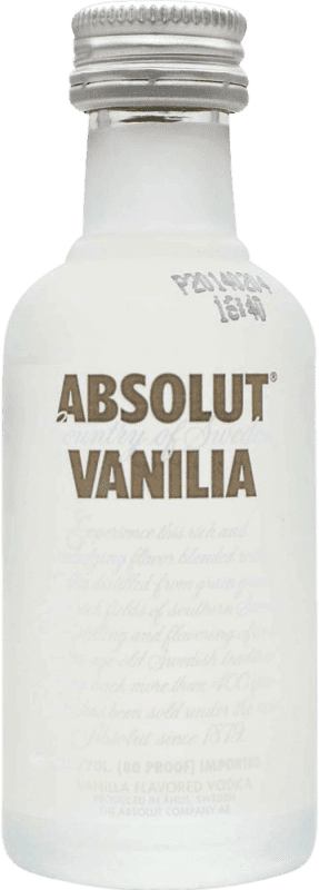 8,95 € Бесплатная доставка | Водка Absolut Мини-бутылка 5 cl Vanilla — Ваниль