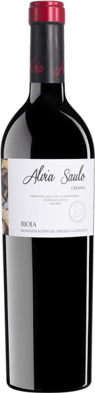 Free Shipping | Red Wine Alvia Sauló Seco — Dry Crianza — Aged D.O.Ca. Rioja The Rioja Spain Tempranillo 75 cl Vegan