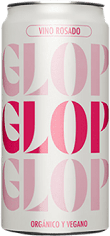 79,95 € Kostenloser Versand | 12 Einheiten Box Roséwein Glop Seco — Trocken D.O. Catalunya Bio — Nachhaltig Dose 25 cl Vegan