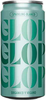 79,95 € Kostenloser Versand | 12 Einheiten Box Weißer Sekt Glop Seco — Trocken D.O. Catalunya Bio — Nachhaltig Dose 20 cl Vegan