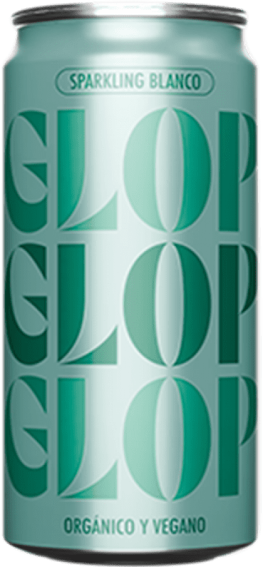 79,95 € 送料無料 | 12個入りボックス 白のスパークリングワイン Glop Seco — 辛口 D.O. Catalunya Bio — Eco エコ ビオ オーガニック 缶 20 cl Vegan — ヴィーガン