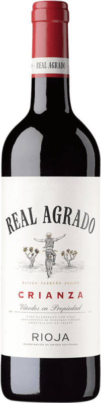 Бесплатная доставка | Красное вино Real Agrado Seco — Сухое Crianza — Крианса D.O.Ca. Rioja Ла-Риоха Испания Tempranillo — Темпранильо, Garnacha — Гренаш 75 cl