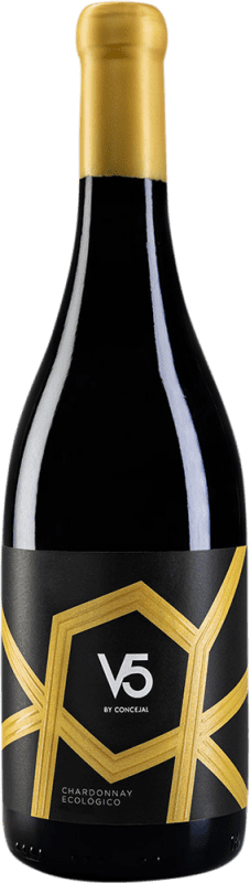 Free Shipping | White Wine Vinícola de Valdepeñas V5 by Concejal Seco — Dry Barrel I.G.P. Vino de la Tierra de Castilla Castilla la Mancha Spain Chardonnay Eco — Organic 75 cl