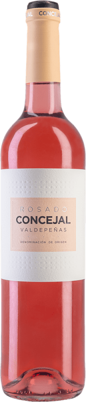 9,95 € Spedizione Gratuita | Vino Rosato Vinícola de Valdepeñas Concejal Seco — Secco D.O. Valdepeñas