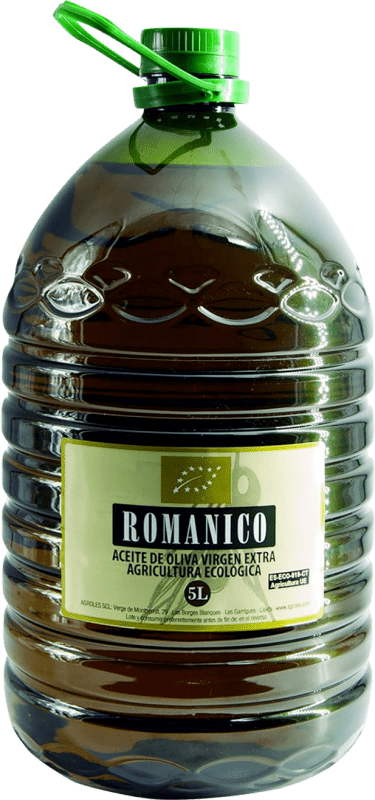 78,95 € Envio grátis | Azeite de Oliva Actel Románico AOVE Virgem Extra Organic — Bio Garrafão 5 L PET