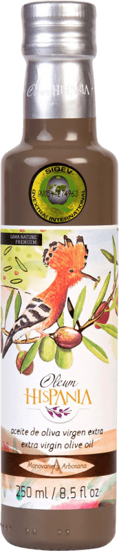 Envio grátis | Azeite de Oliva Oleum Hispania Tradicional, Premium, Nature, AOVE Virgem Extra Córdoba Espanha Arbosana Garrafinha 25 cl Vidro