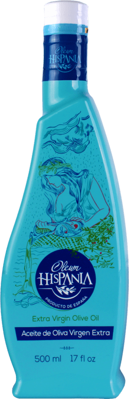 Spedizione Gratuita | Olio d'Oliva Oleum Hispania 4 Elementos Agua Tradizionale, EVO Extra Vergine Córdoba Spagna Arbequina Bottiglia Medium 50 cl