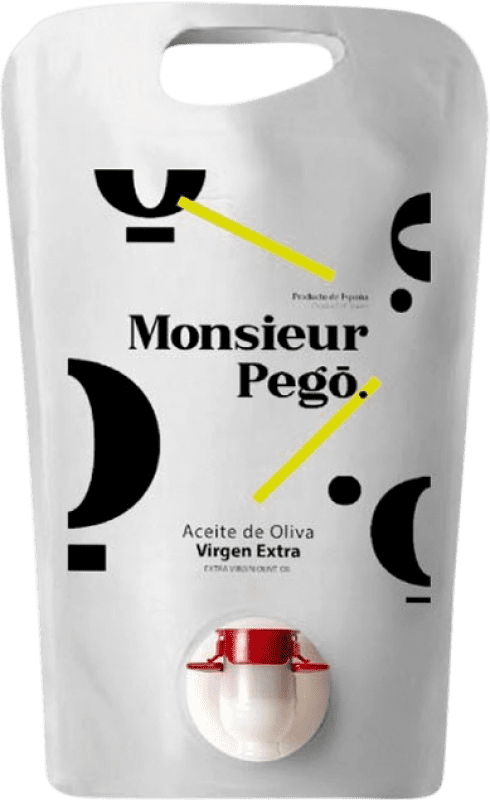 Free Shipping | Olive Oil Vega de los Abades Monsieur Pegó Traditional, EVOO Extra Virgin Córdoba Spain Hojiblanca Bag in Box 3 L