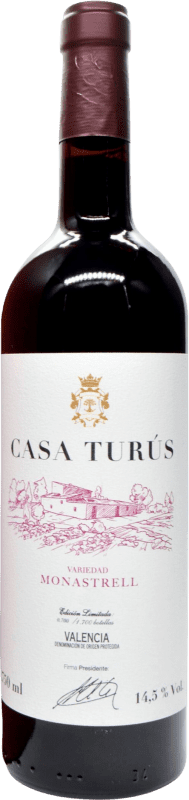59,95 € | Red Wine Dominios de MGP Casa Turús D.O. Valencia Valencian Community Spain Monastrell 75 cl