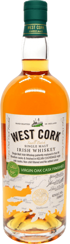 37,95 € | Whisky Single Malt West Cork Virgin Oak Cask Finish — Affinato in Botte di Rovere Irlanda 70 cl