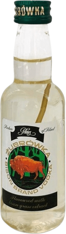 1,95 € Envío gratis | Vodka Zubrowka Botellín Miniatura 5 cl PET