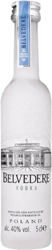 9,95 € Envio grátis | Vodka Belvedere Organic — Bio Garrafinha Miniatura 5 cl