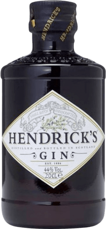 22,95 € Envio grátis | Genever Gin Hendrick's Garrafinha 20 cl