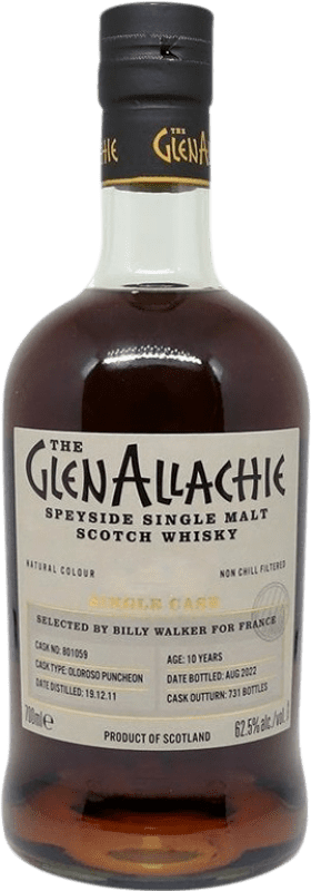 Envoi gratuit | Whisky Single Malt Glenallachie Oloroso Puncheon Single Cask — Fût Unique Speyside Royaume-Uni 70 cl