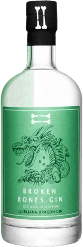 Kostenloser Versand | Genever Gin Broken Bones Ljubljana Dragon Slowenien Medium-Flasche 50 cl