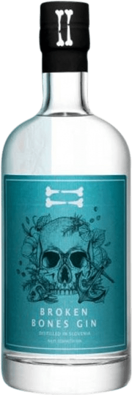 Kostenloser Versand | Genever Gin Broken Bones Navy Strength — Fassstärke Slowenien Medium-Flasche 50 cl