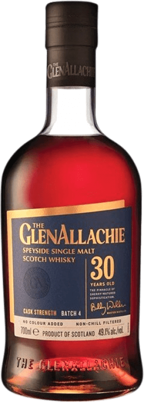 Envoi gratuit | Whisky Single Malt Glenallachie Nº 4 Batch Speyside Royaume-Uni 30 Ans 70 cl