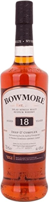 Kostenloser Versand | Single Malt Whisky Morrison's Bowmore Deep & Complex Islay Großbritannien 18 Jahre 70 cl