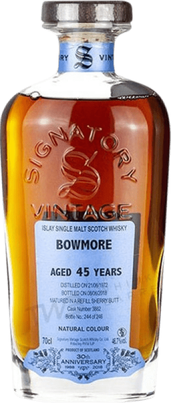 7 824,95 € | Whisky Single Malt Signatory Vintage At Morrison Bowmore 30th 1972 Special Anniversary Edition — Édition Spéciale Anniversaire Islay Royaume-Uni 45 Ans 70 cl