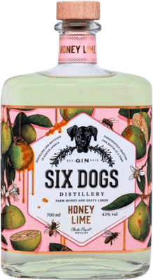 Genever Gin Six Dogs 70 cl Lime — Lima, Honey — Miele
