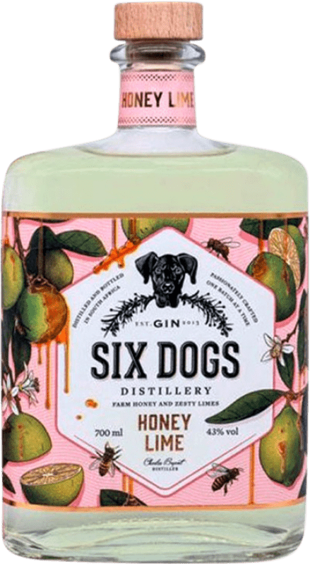 56,95 € | 金酒 Gin Six Dogs 南非 70 cl Lime — 青柠, Honey — 蜂蜜