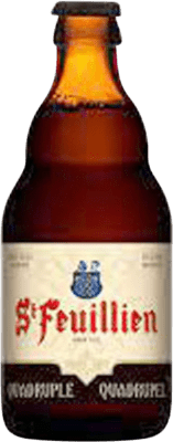 Envío gratis | Cerveza Saint Feuillien Quadruple Malt — Cuádruple Malta Valonia Bélgica Botellín Tercio 33 cl
