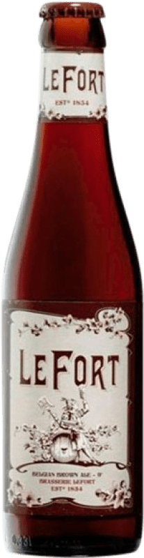 Kostenloser Versand | Bier Omer Vander Ghinste Lefort Dark Ale — Dunkel Flandes Belgien Drittelliterflasche 33 cl