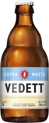送料無料 | ビール Duvel Moortgat Vedett Extra — エクストラ, Blanche — ホワイトビール Flandes ベルギー 1/3ボトル 33 cl