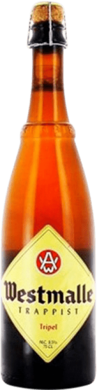Envio grátis | Cerveja Trappisten Van Westmalle Triple Malt Flandes Bélgica 75 cl