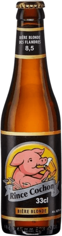 Envío gratis | Cerveza Van Honsebrouck Rince Cochon Flandes Bélgica Botellín Tercio 33 cl