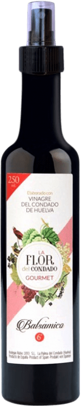 8,95 € Envío gratis | Vinagre Rubio La Flor del Condado Balsámico D.O. Condado de Huelva Botellín 25 cl