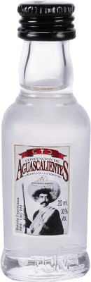 Envio grátis | Aguardente Orujo Antonio Nadal Aguascalientes Silver — Edição Prata Espanha Garrafinha Miniatura 2 cl Ágave — Agave
