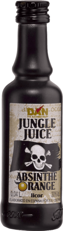 3,95 € Envio grátis | Absinto Antonio Nadal Ban Jungle Garrafinha Miniatura 4 cl Orange — Laranja